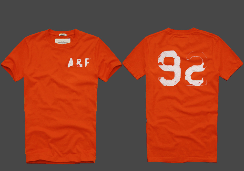 Abercrombie Fitch Hombres De Cuello Redondo Corto Remera AF5543